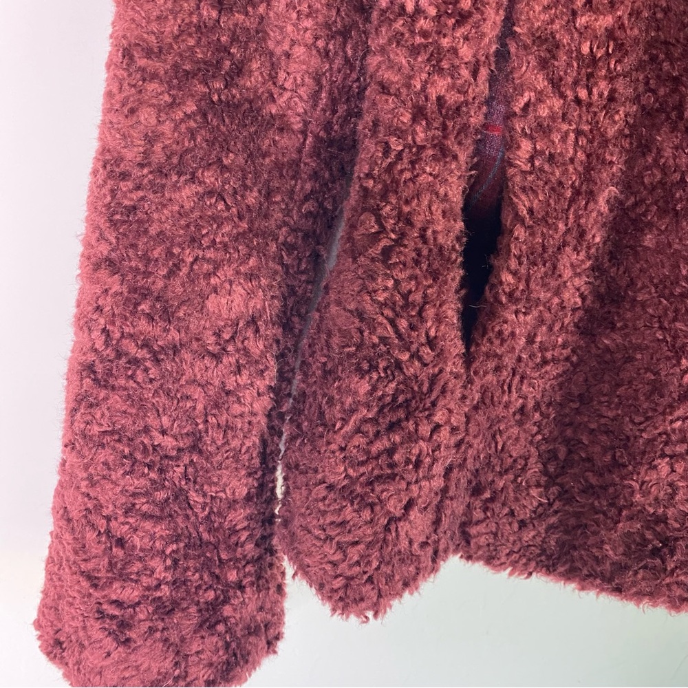 Pendleton Fuzzy Zip Jacket Dark Red Size L - Picture 8 of 10